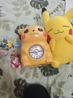 ポケモン 初代ピカチュウ 時計 ぬいぐるみ 指人形 セット