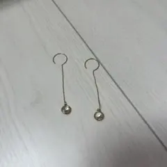 ゴールドチェーン ロングピアス クリアストーンのサムネイル