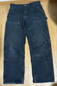 Carhartt ダブルニー カーハート USA製 ブラック ワークパンツ