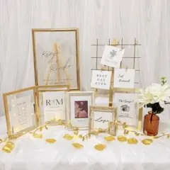 結婚式　ウェルカムスペースセット　ゴールド