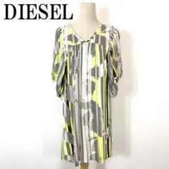DIESEL ディーゼル カットソーワンピース 総柄 XS B568のサムネイル