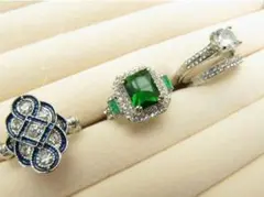 ジルコニア ジュエリー 指輪 リング アクセサリー 4点セット