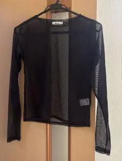 WEGO チュールレイヤードTシャツ　ブラック Fのサムネイル
