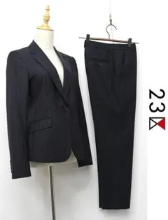 I510/美品 23区 セットアップ スーツ ストレッチ 38 濃紺 春夏