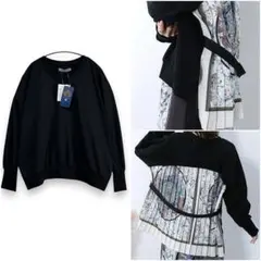 新品 未使用 パリビジュ ビーズ あり ブラックカーディガン 伸縮性あり