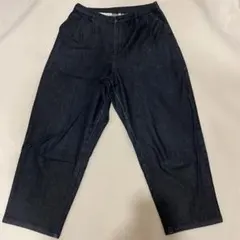 無印良品　縦横ストレッチデニムタックワイドパンツ