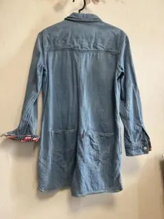 デニムシャツワンピース 長袖