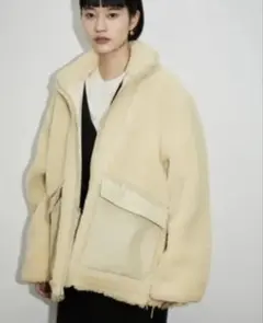 アダムエロペ　リバーシブルボアzipブルゾン