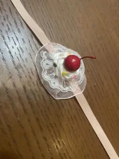 さくらんぼ　ヘッドドレス　10センチぬい