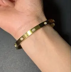 最高級品✨バングル✨ゴールド✨sonaダイヤモンド✨Moissanite | Mercari