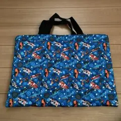 レッスンバッグ　手提げ袋　車　消防車　救急車