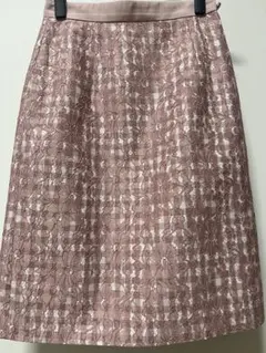 プロポーションボディドレッシング くすみピンクレース膝丈スカート 2