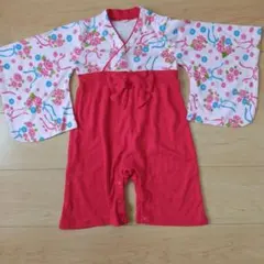 袴　ロンパース　90　女の子　誕生日　ひなまつり　節句