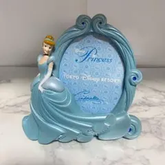 ディズニー　シンデレラ　フォトフレーム　写真立て　ブルー
