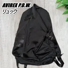 【美品】AVIREX P.D.W. アヴィレックス 2層 リュック 黒のサムネイル
