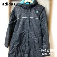 【1～2回着用】美品 adidas ベンチコート 裏ボア ネイビー M
