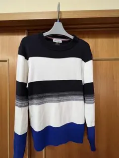 【THE  SHOP TK】ニット　セーター(M) J∞QUALITY ボーダーのサムネイル