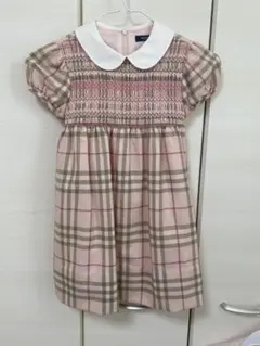 BURBERRY チェック柄 半袖ワンピース 130A