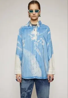 【Acne Studios】長袖シャツ ブルー・ホワイトのサムネイル