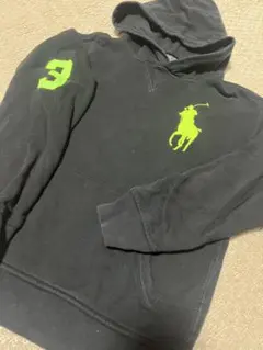 状態◯★ラルフローレン　ビッグポニーパーカー　サイズ140㎝　裏起毛　ブラック黒