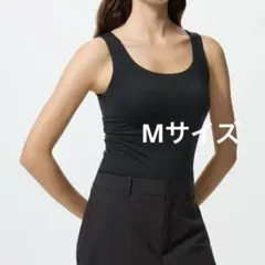 UNIQLO エアリズム ブラ付き　タンクトップ　M ブラック