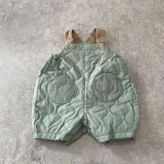 ブリーズ　ミントグリーン キルティング　ロンパース　70㎝　サロペット