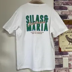 SILAS & MARIA サイラス メンズ Tシャツ M 白 バックプリント