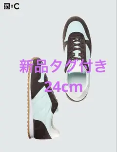 新品タグ付き　コンビネーションスニーカー　ユニクロC 24 チョコミントのサムネイル
