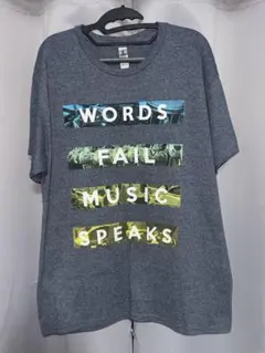 GILDAN Tシャツ L WORDS FAIL MUSIC SPEAKS 古着