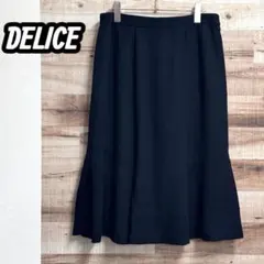 【DELICE】東京スタイル フレアロングスカート フォーマル 黒 W76