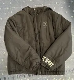 PINK LATEEフード付き中綿ジャケット 黒