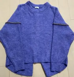 earth music&ecology 配色ステッチニットプルオーバー トップス