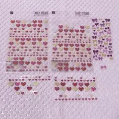 シール ステッカー DAISO ダイソー 100均 ラメ ハート リボン