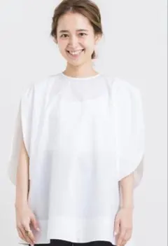 美品 ebure コットンヘリンボーン ノースリーブブラウス ¥39,600 