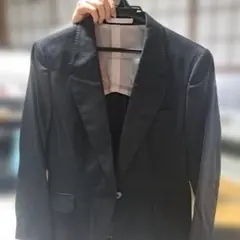 黒 シングルブレスト スーツジャケット