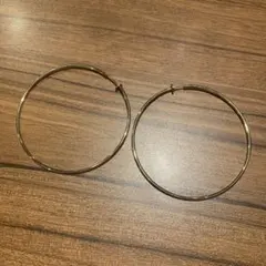 ゴールドカラー フープイヤリング 大ぶりのサムネイル