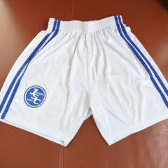 千葉JSC サッカー　ホワイトハーフパンツ 　キッズMサイズ