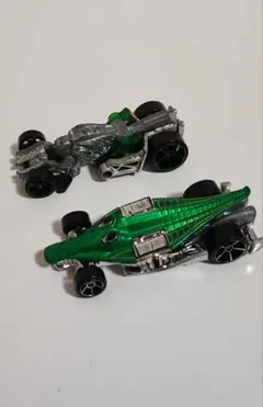 Hot Wheels ミニカー 2台セット グリーン