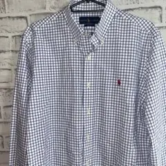 ⭐️美品⭐️ラルフ・ローレン チェック柄長袖刺繍ロゴシャツ