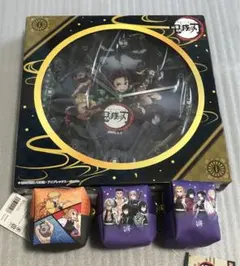 鬼滅の刃 BIG時計 ポーチ 冨岡義勇 煉獄杏寿郎 時透無一郎 4点セット
