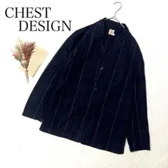 【CHEST DESIGN】（M）テーラードジャケット チェック柄 カジュアル