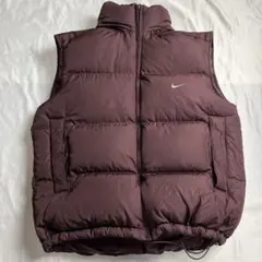 00s NIKE ナイキ　ダウンベスト　ワンポイント刺繍　Mサイズ　紫　y2kのサムネイル
