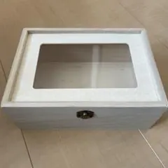 ア*o様 木製小物収納ボックス 透明蓋付き　木箱