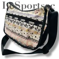 レスポートサック ショルダーバッグ ナイロン 可愛い柄 大容量 マルチカラー