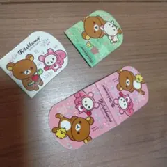 【レトロ】　マグネット　ブックマーク　リラックマ　3コセット