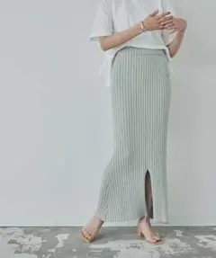 miette 新品★tomokaさん着用★ コットンリブニットマーメイドスカートのサムネイル