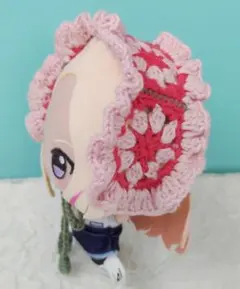 10㎝ ちびぐるみ にじぱぺっと にじぱぺ ぬい服 桜ボンネット リボン