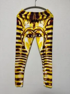 おもしろ系 ファラオ柄 レギンス ツタンカーメン ゴールド ストレッチ コスプレ