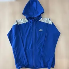 adidas サッカー ピステ フード付き ブルー140㌢