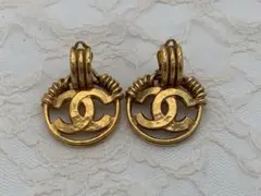 CHANEL ココマーク サークル イヤリング ゴールド　ヴィンテージのサムネイル